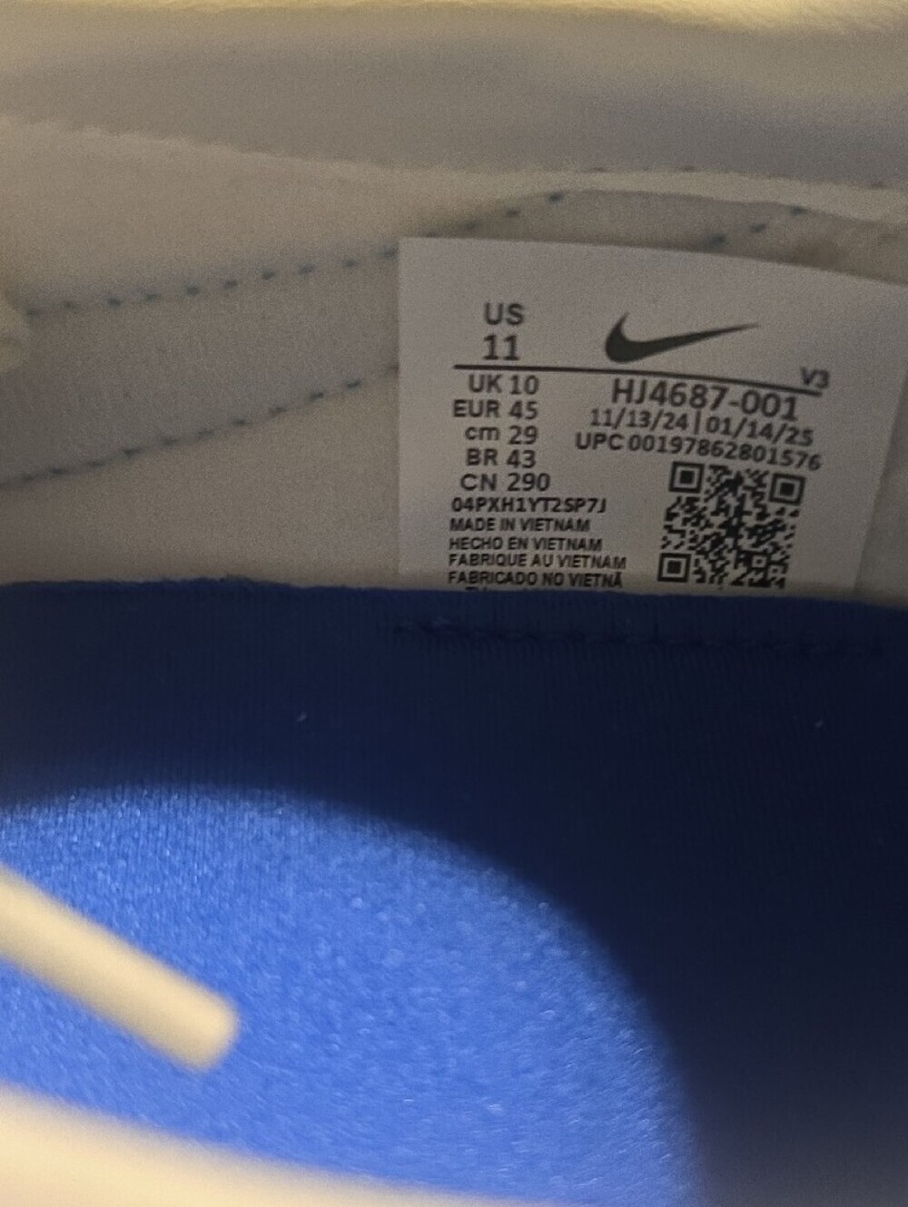 NEW!!! Nike Men's LD-1000 Sneakers,Vast Grey/Sail/Black/Blue Lagoon, Retail $100 - Picture 5 of 12